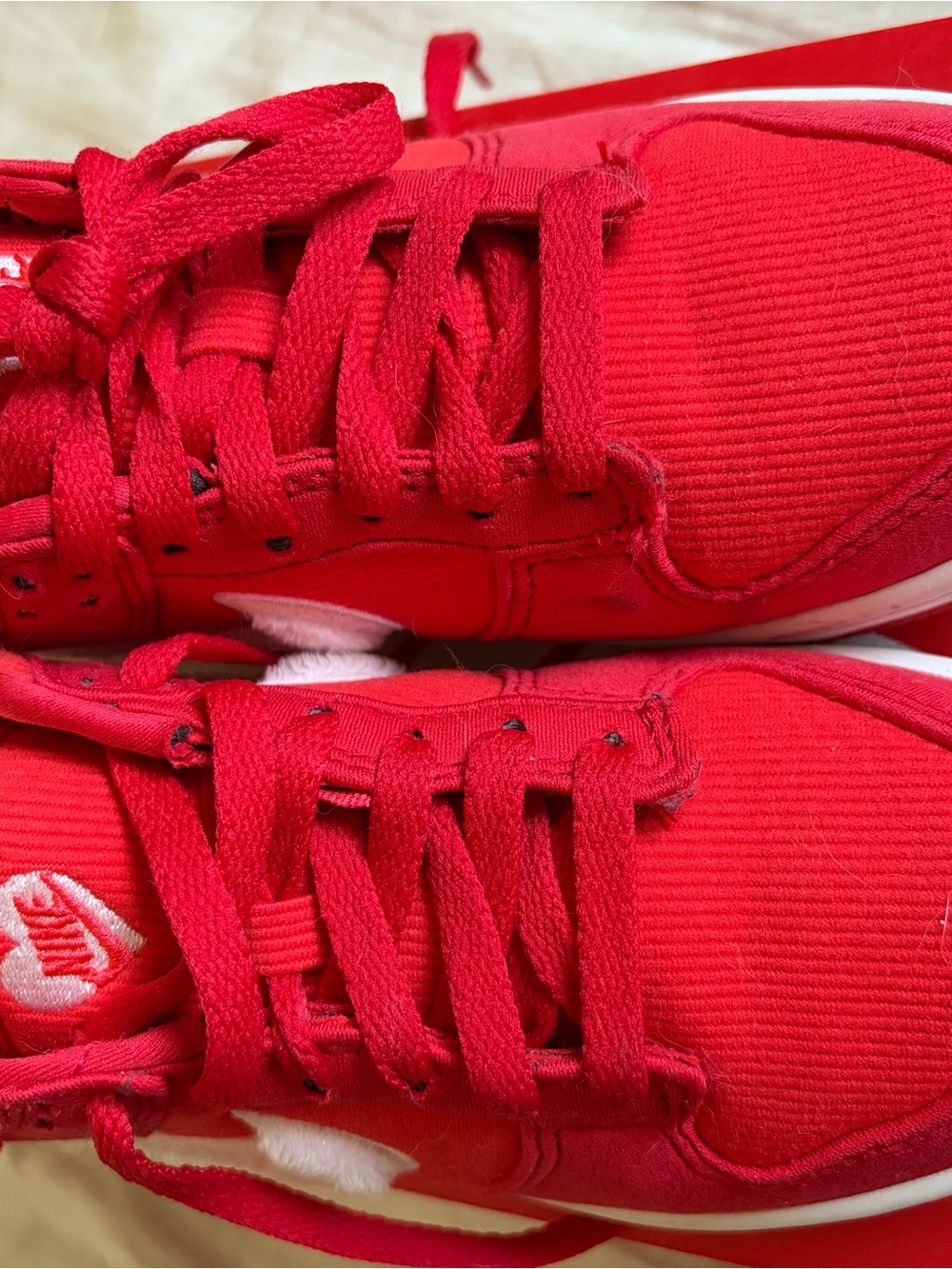 Nike Kids Red and White Low-Top Sneakers - Picture 4 of 5